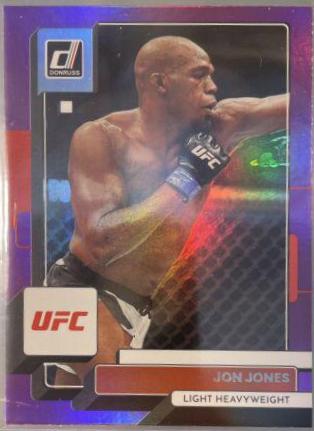 Jon Jones 2023 Panini Donruss UFC Base #44 Purple Laser