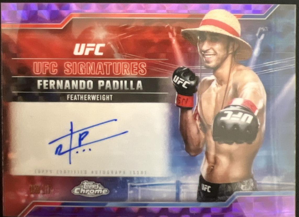 Fernando Padilla 2025 Topps Chrome UFC UFC Signatures #SIG-FP Geometric Purple Refractor