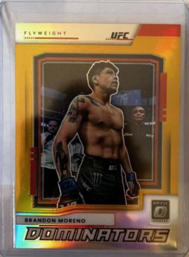 Brandon Moreno 2022 Panini Donruss Optic UFC Dominators #21 Gold