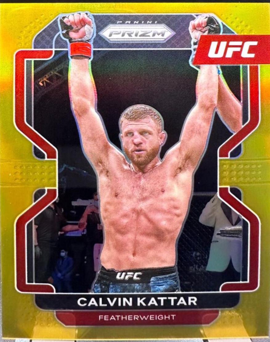 Calvin Kattar 2022 Panini Prizm UFC Base #169 Gold