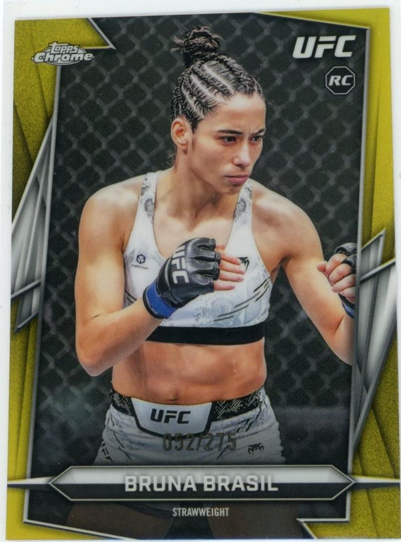 Bruna Brasil 2026 Topps Chrome UFC Base #83 Yellow Refractor