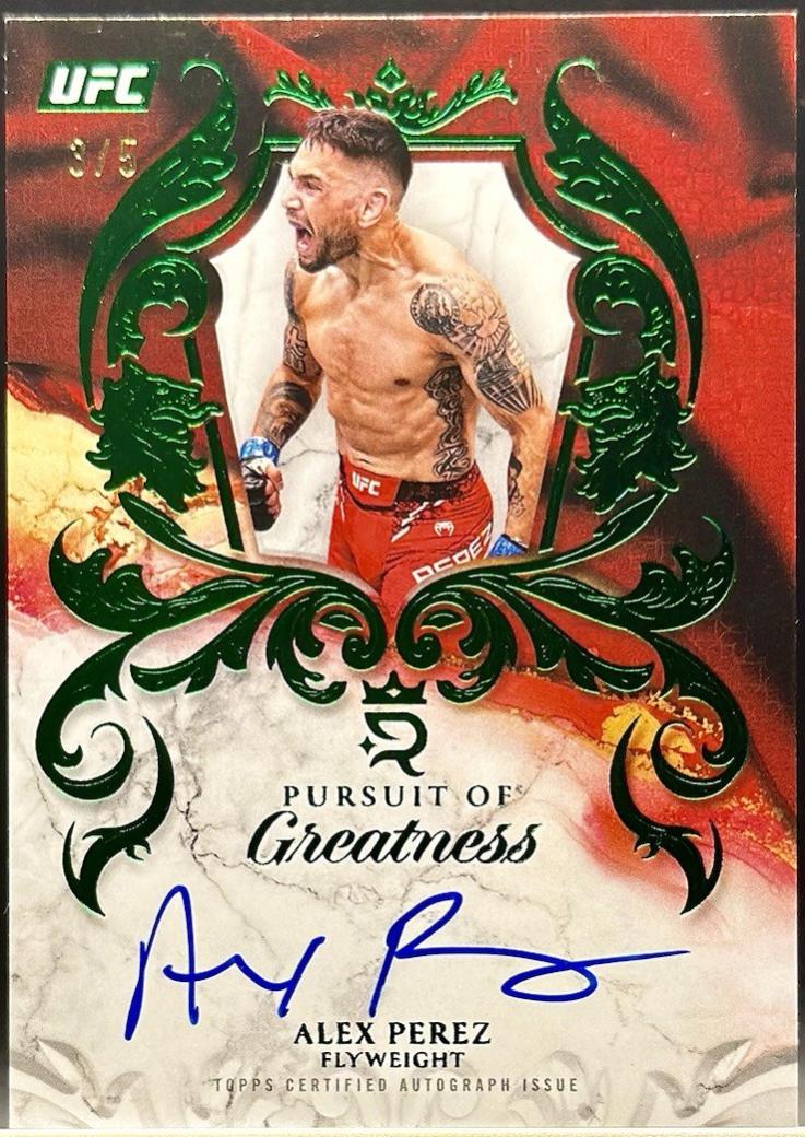 Alex Perez 2025 Topps Royalty UFC Pursuit of Greatness Signatures #POG-AZ Platinum