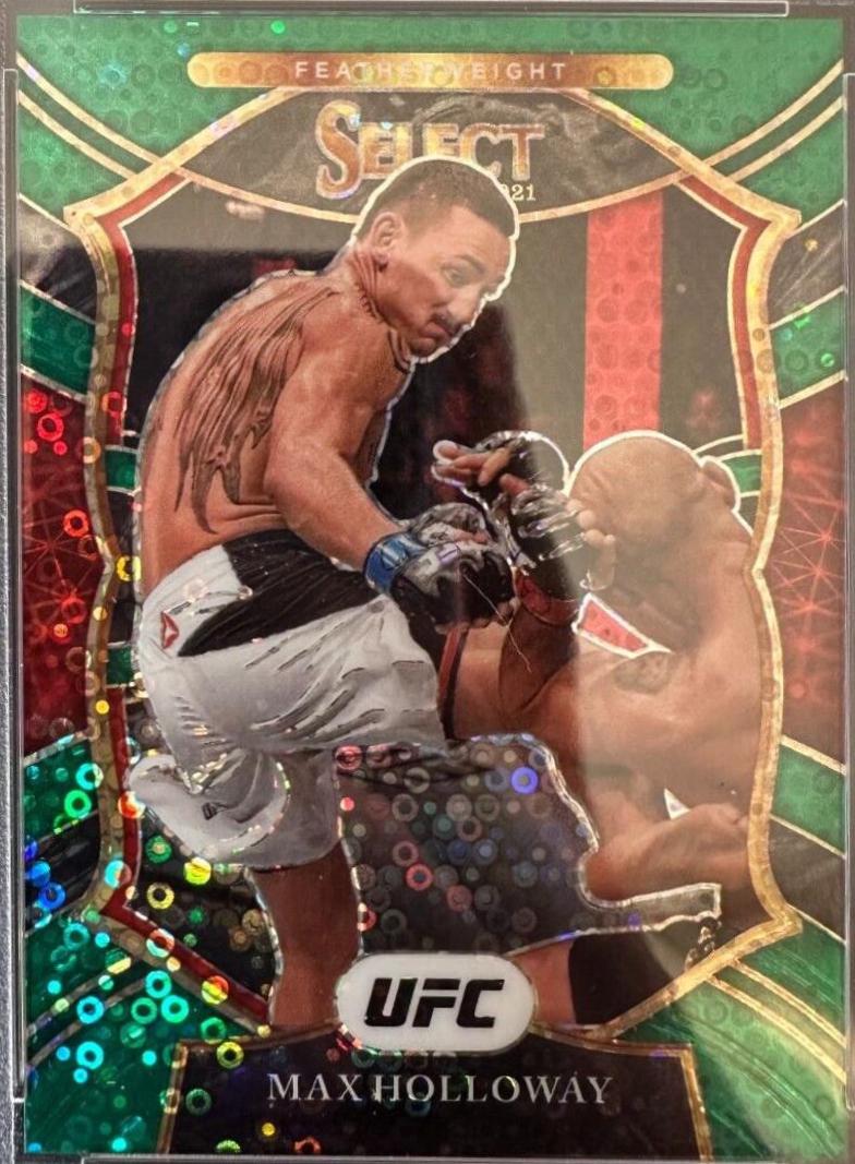 Max Holloway 2021 Panini Select UFC Octagonside #298 Green Disco