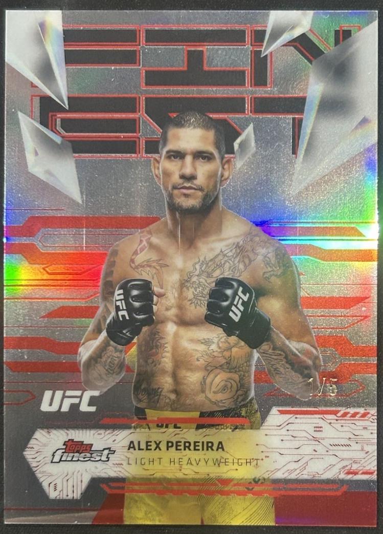 Alex Pereira 2025 Topps Finest UFC Base Uncommon #183 Checkerboard Refractor