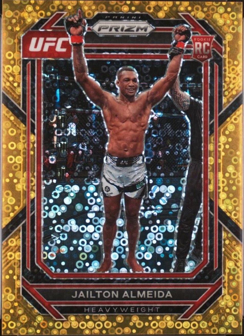 Jailton Almeida 2023 Panini Prizm Under Card UFC Base #197 Gold