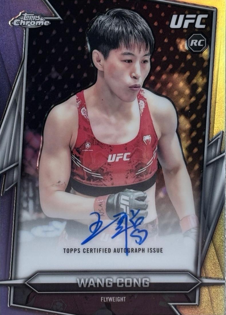 Wang Cong 2026 Topps Chrome UFC Base Autographs #BAV-WC Refractor