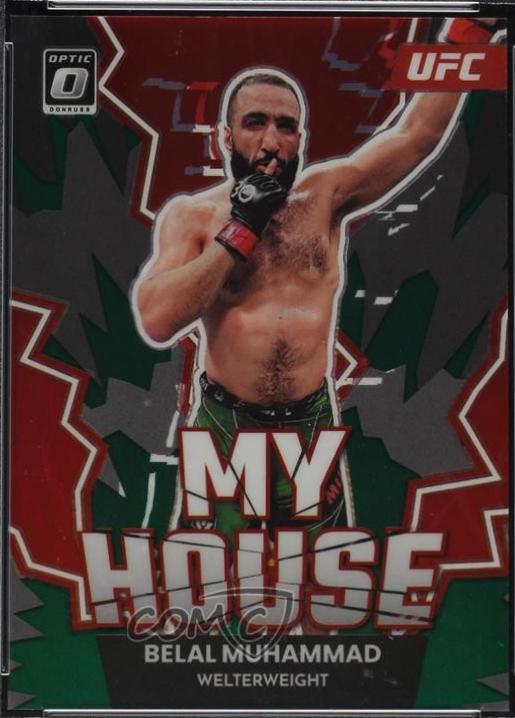 Belal Muhammad 2023 Panini Donruss Optic UFC My House #10 Green