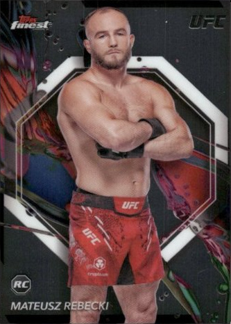 Mateusz Rębecki 2024 Topps Finest UFC Base Common #38 Red Refractor