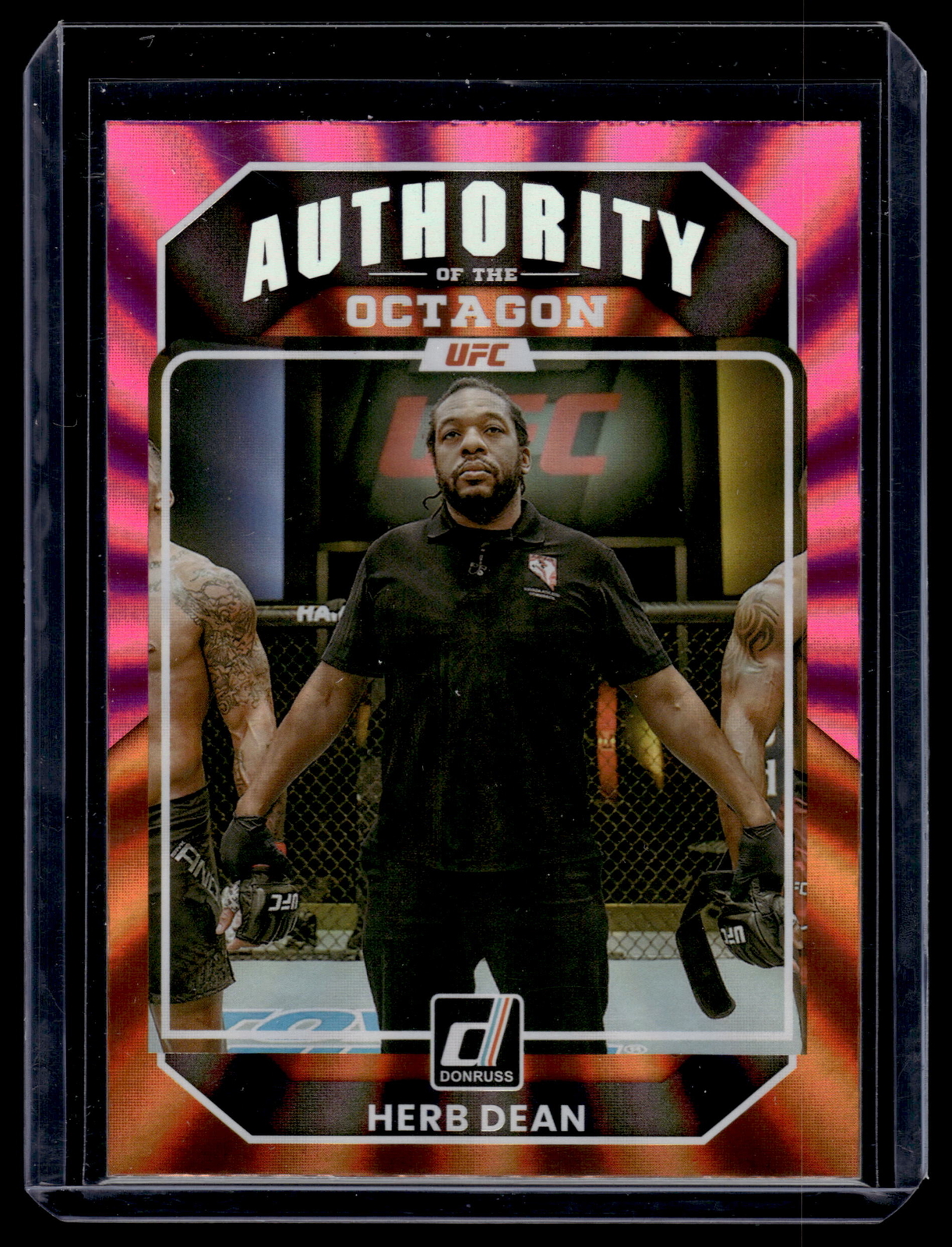 Herb Dean 2023 Panini Donruss UFC Base #222 Pink Laser