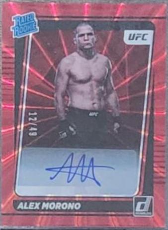 Alex Morono 2022 Panini Donruss UFC Rated Rookies Signatures #219 Red
