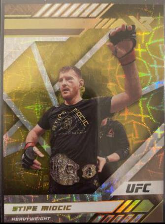 Stipe Miocic 2021 Panini Chronicles UFC Base XR #184 Asia Gold