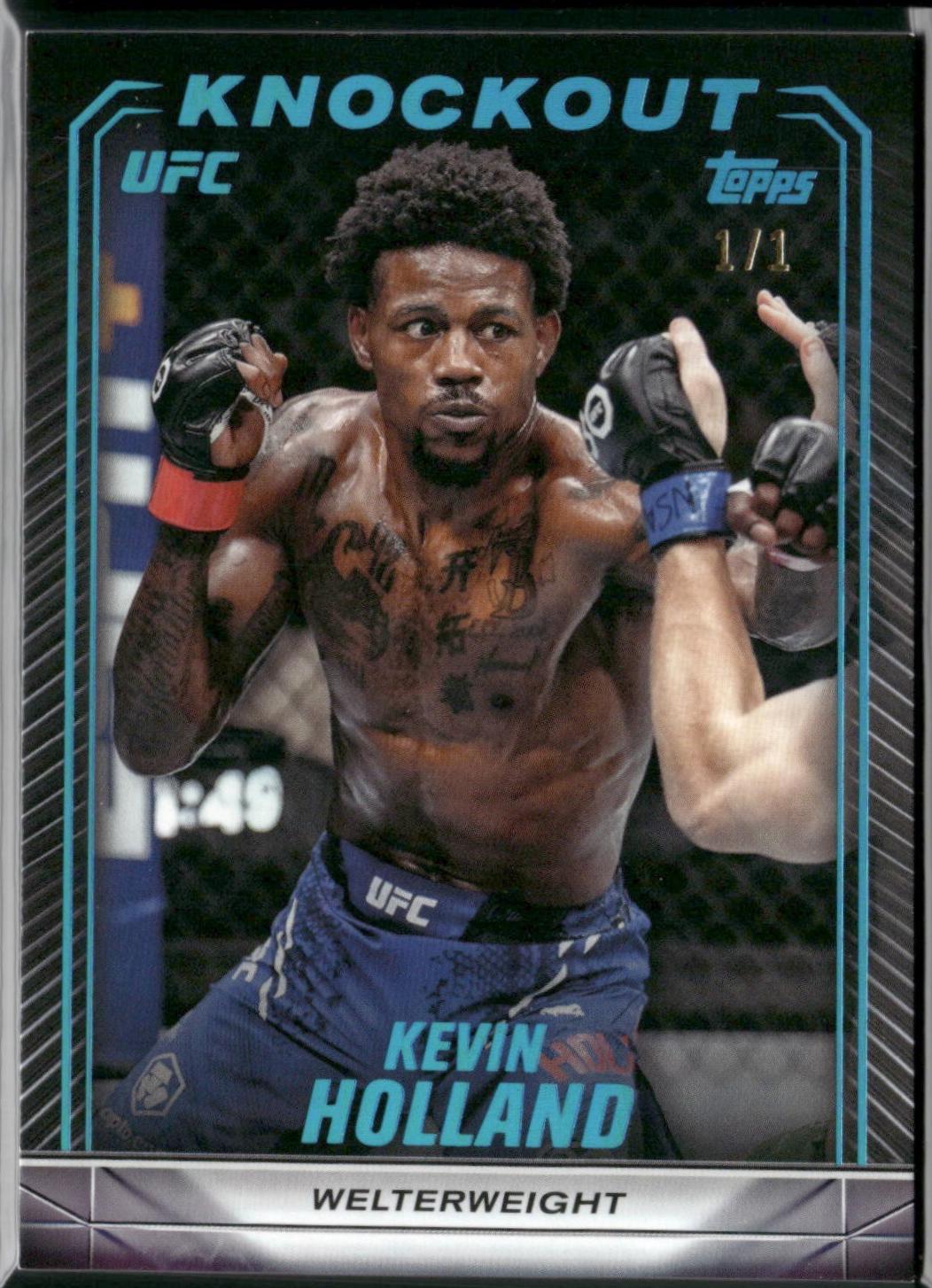 Kevin Holland 2024 Topps Knockout UFC Base #35 Platinum