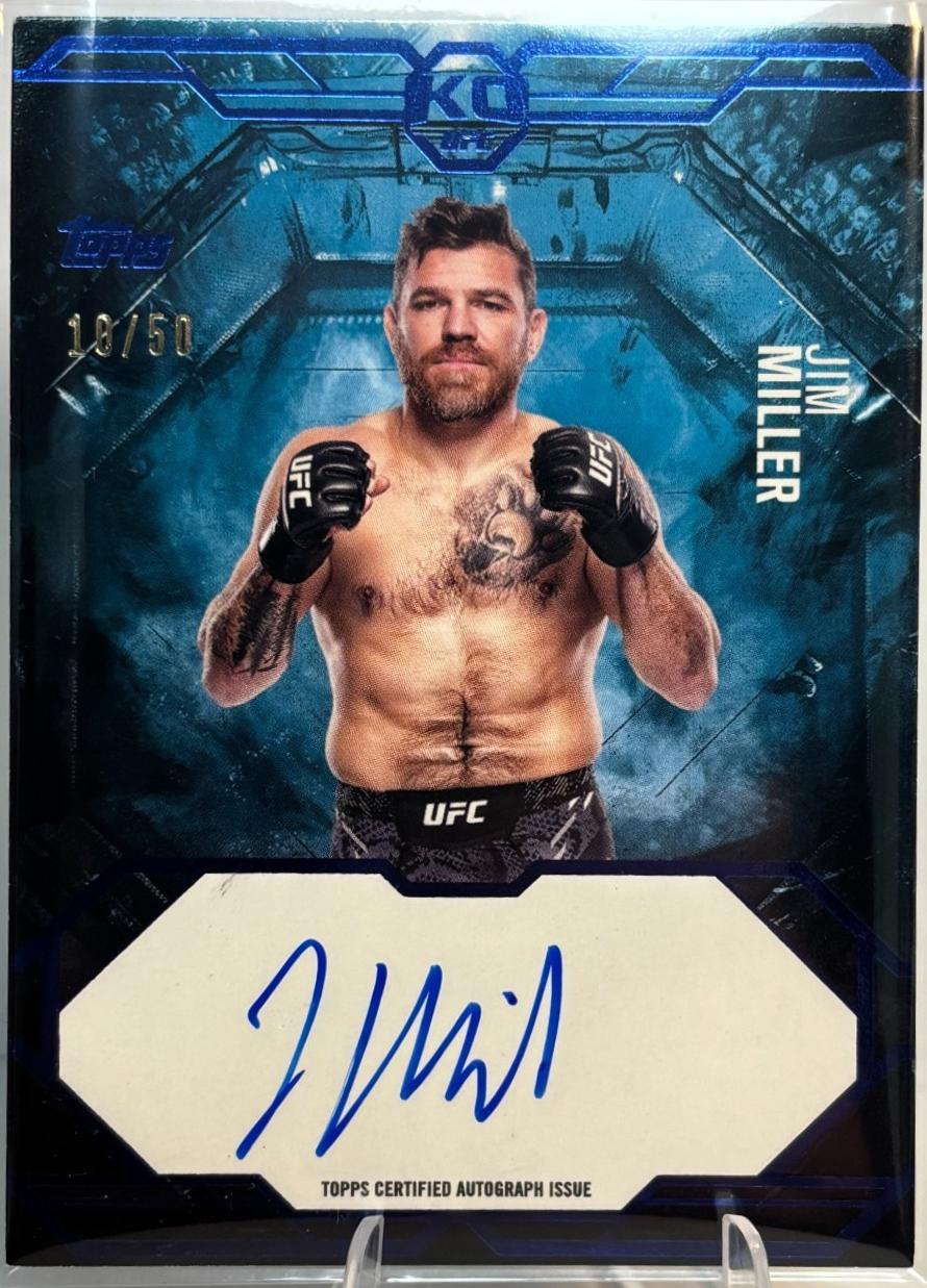 Jim Miller 2025 Topps Knockout UFC Knockout Autographs #KA-JM Blue