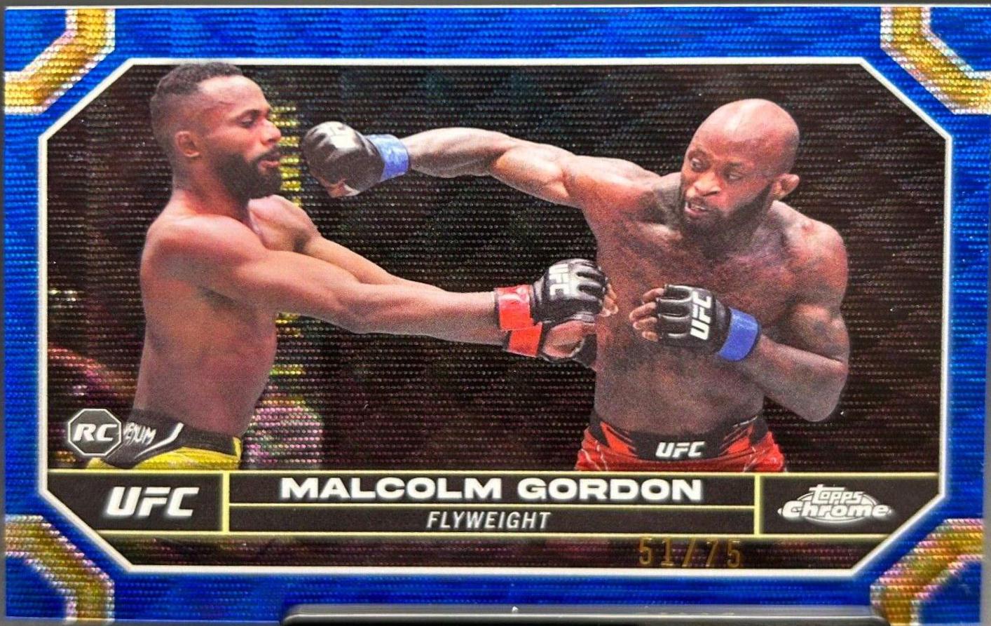 Malcolm Gordon 2024 Topps Chrome UFC Base #196 Blue Wave Refractor