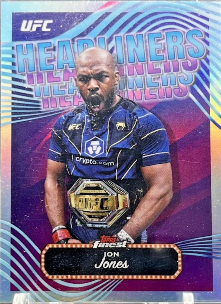 Jon Jones 2024 Topps Finest UFC Headliners #HDL-18 Refractor