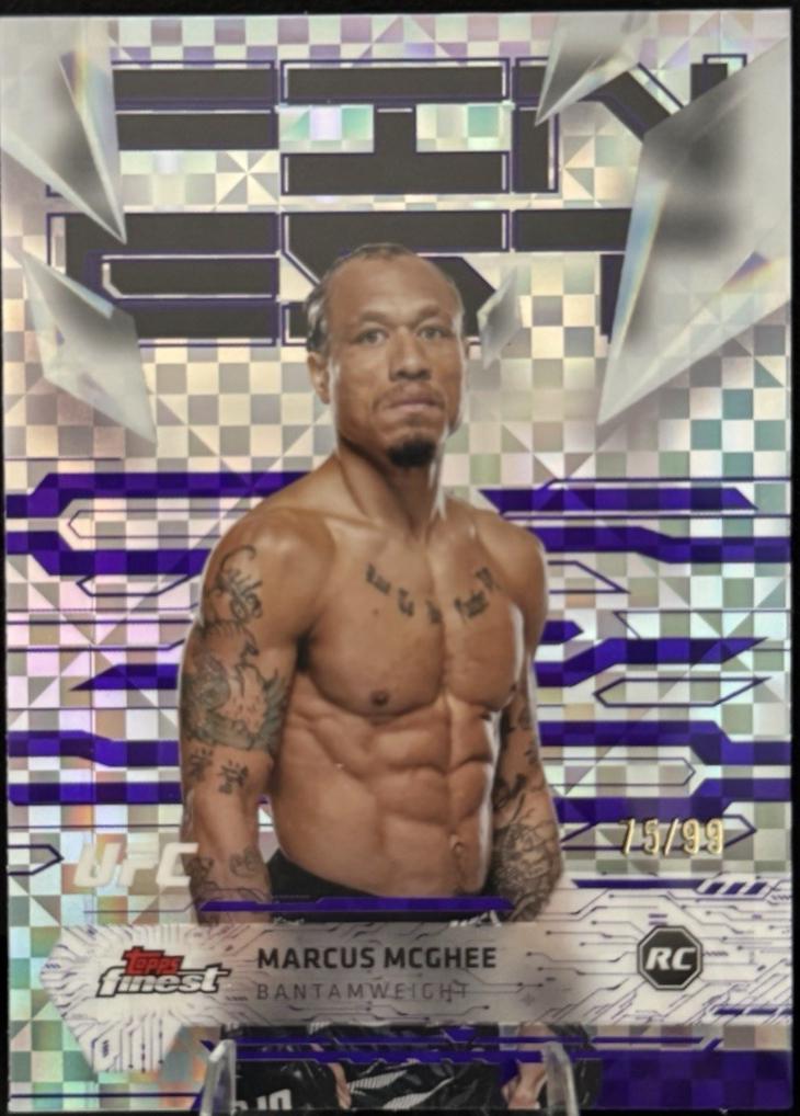 Marcus McGhee 2025 Topps Finest UFC Base Rare #229 Purple Checkerboard Refractor