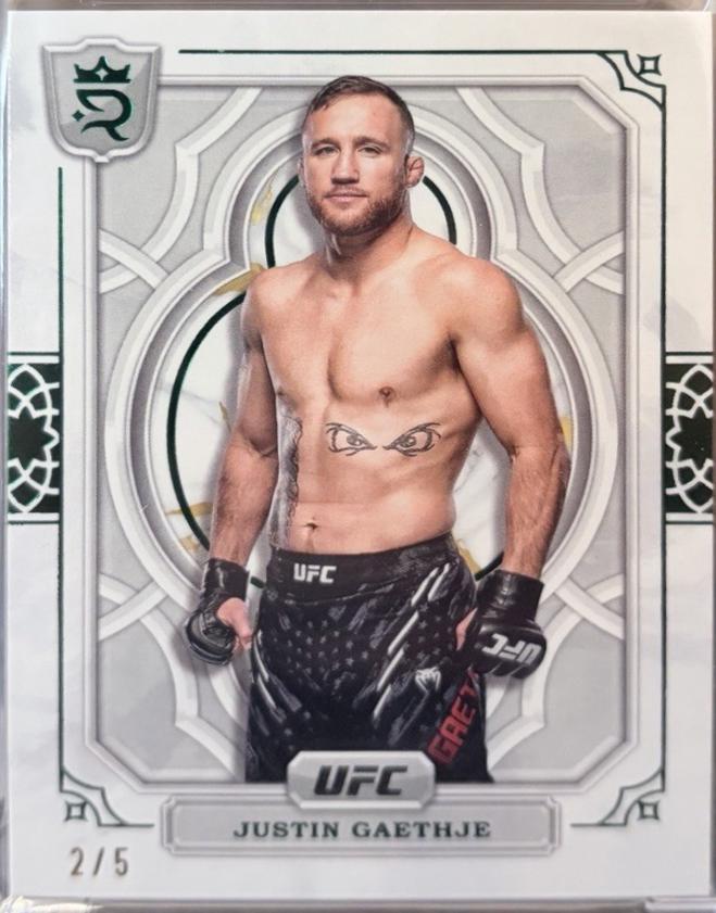 Justin Gaethje 2024 Topps Royalty UFC Base #76 Green
