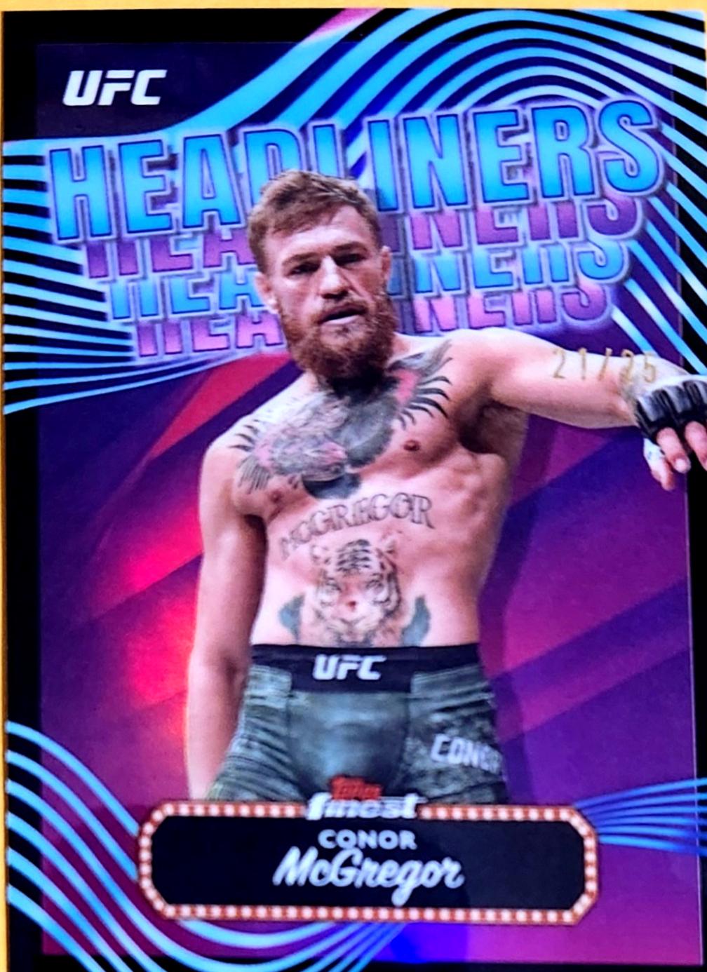 Conor McGregor 2024 Topps Finest UFC Headliners #HDL-5 Black Refractor