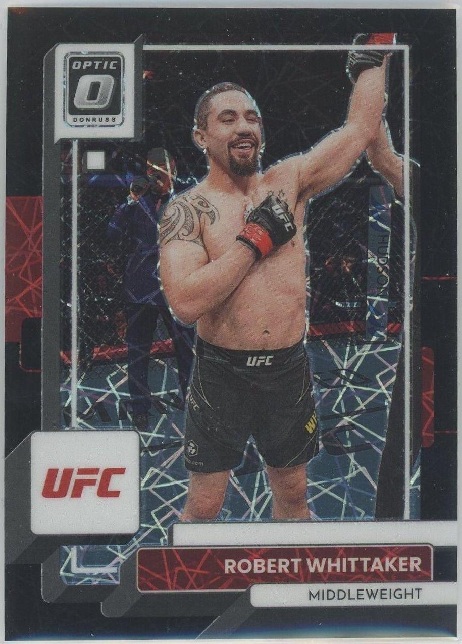 Robert Whittaker 2023 Panini Donruss Optic UFC Base #93 Black Velocity