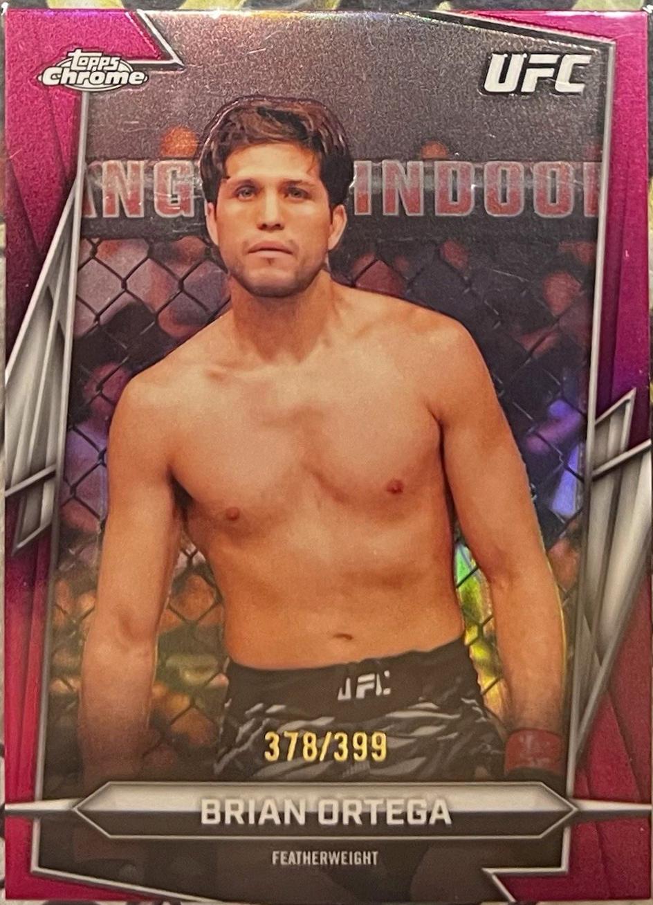 Brian Ortega 2026 Topps Chrome UFC Base #194 Magenta Refractor
