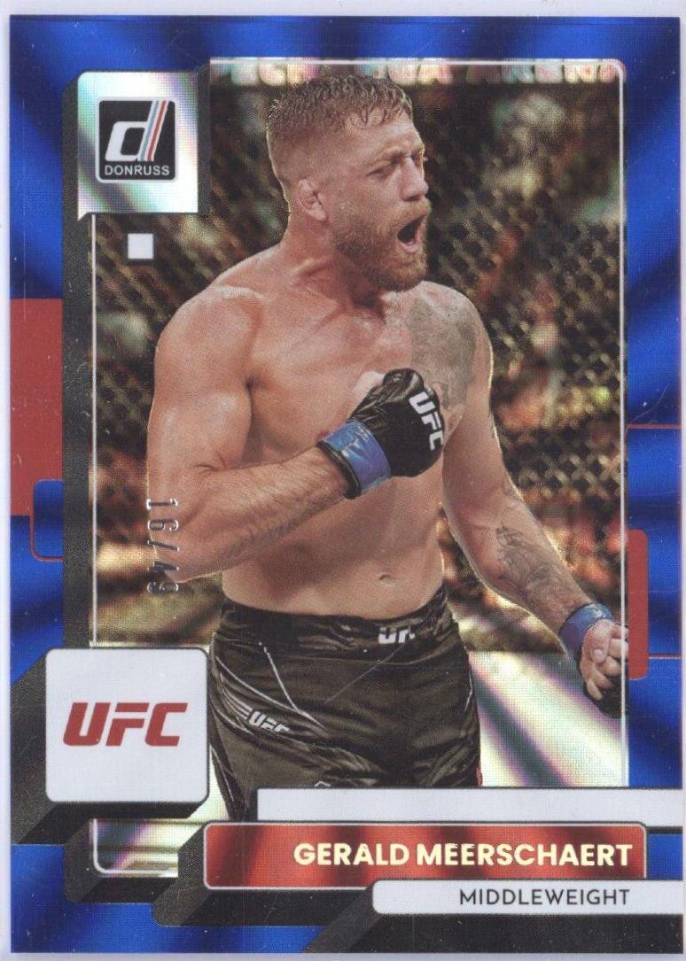 Gerald Meerschaert 2023 Panini Donruss UFC Base #163 Blue Laser