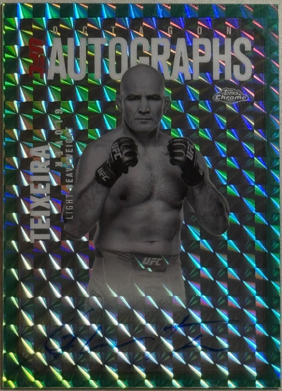Glover Teixeira 2025 Topps Chrome UFC Octagon Legends Autographs #OLA-GT Geometric Aqua Refractor