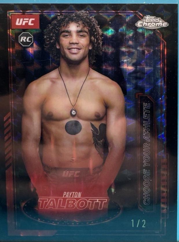 Payton Talbott 2025 Topps Chrome UFC Mission Control #MCL-7 Geometric Black Refractor