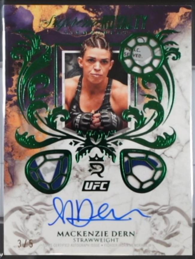 Mackenzie Dern 2025 Topps Royalty UFC Supreme Royalty Signatures #SUR-MN Green