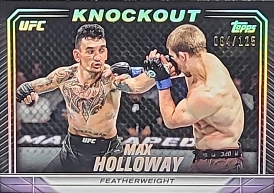 Max Holloway 2024 Topps Knockout UFC Base #5 Holo Silver
