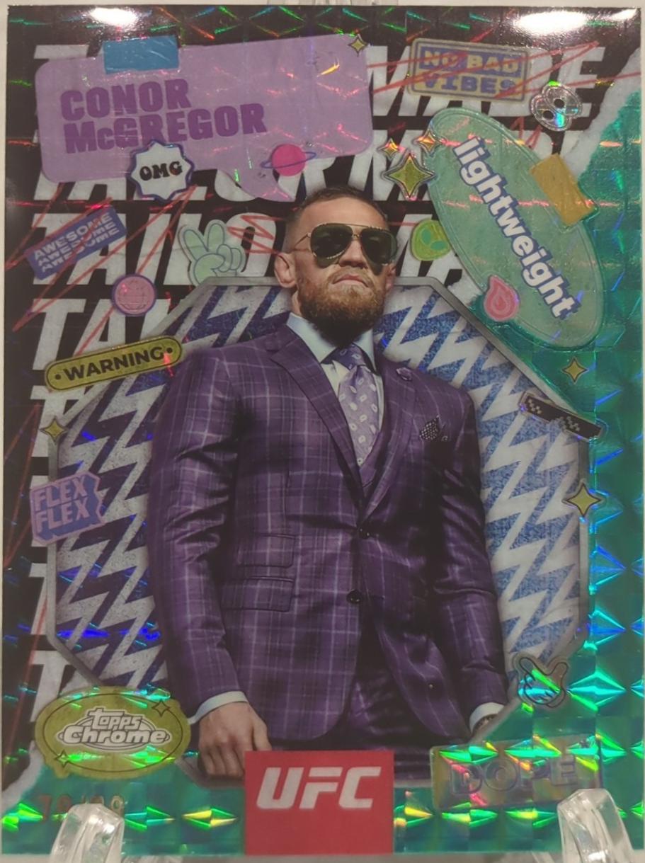 Conor McGregor 2025 Topps Chrome UFC Tailor Made #TRM-10 Geometric Purple Refractor