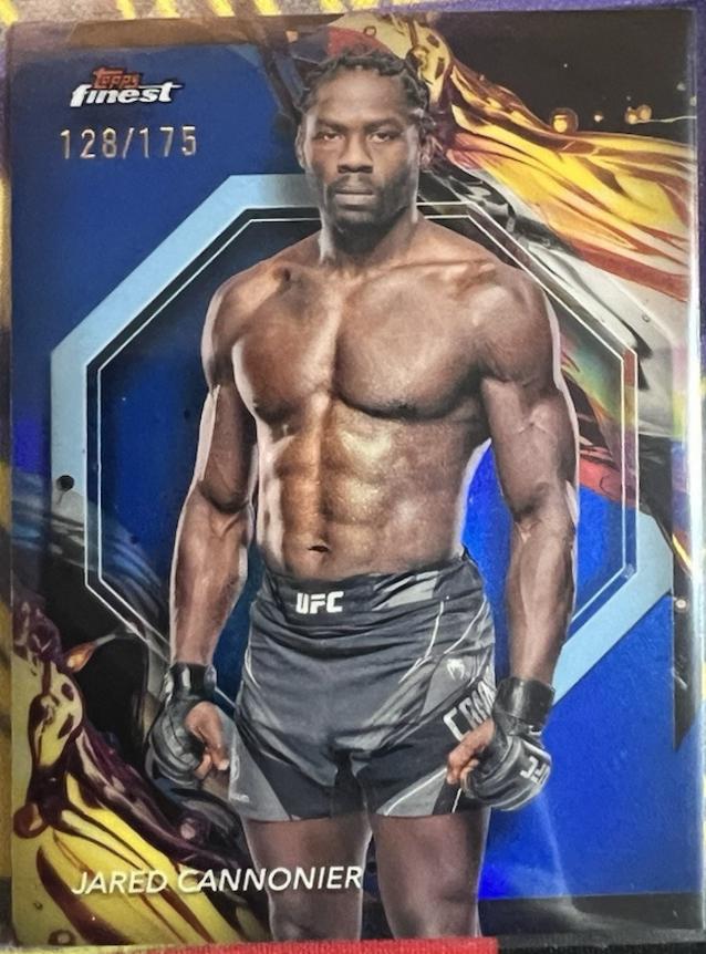 Jared Cannonier 2024 Topps Finest UFC Base Uncommon #149 Blue Refractor
