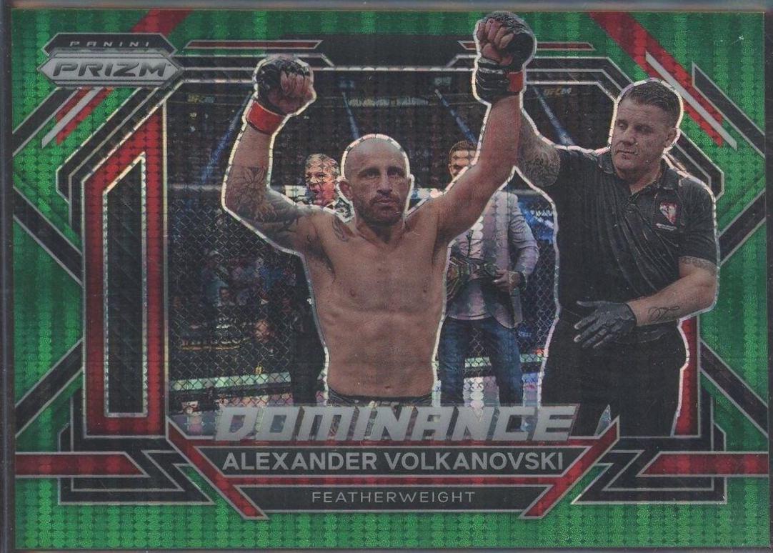 Alexander Volkanovski 2023 Panini Prizm UFC Dominance #16 Green Pulsar
