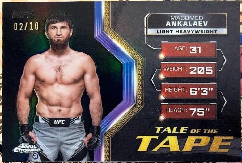 Magomed Ankalaev 2024 Topps Chrome UFC Tale of the Tape #TFT-21 Black Refractor
