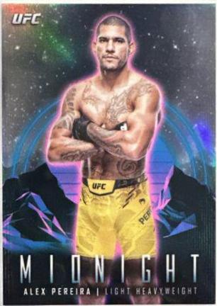 Alex Pereira 2024 Topps Midnight UFC Base #55 Black Light