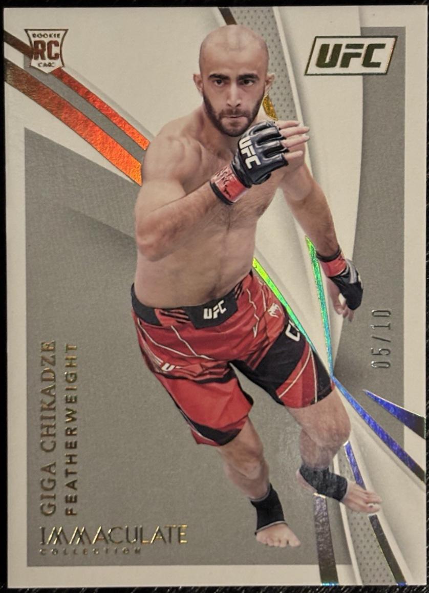 Giga Chikadze 2021 Panini Immaculate UFC Base #43 Gold