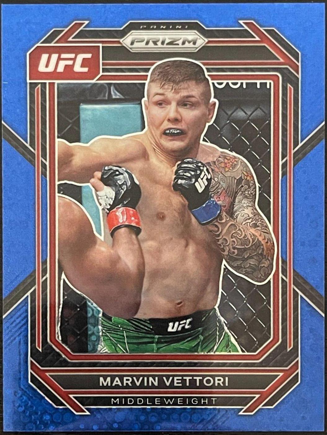 Marvin Vettori 2023 Panini Prizm Under Card UFC Base #132 Blue