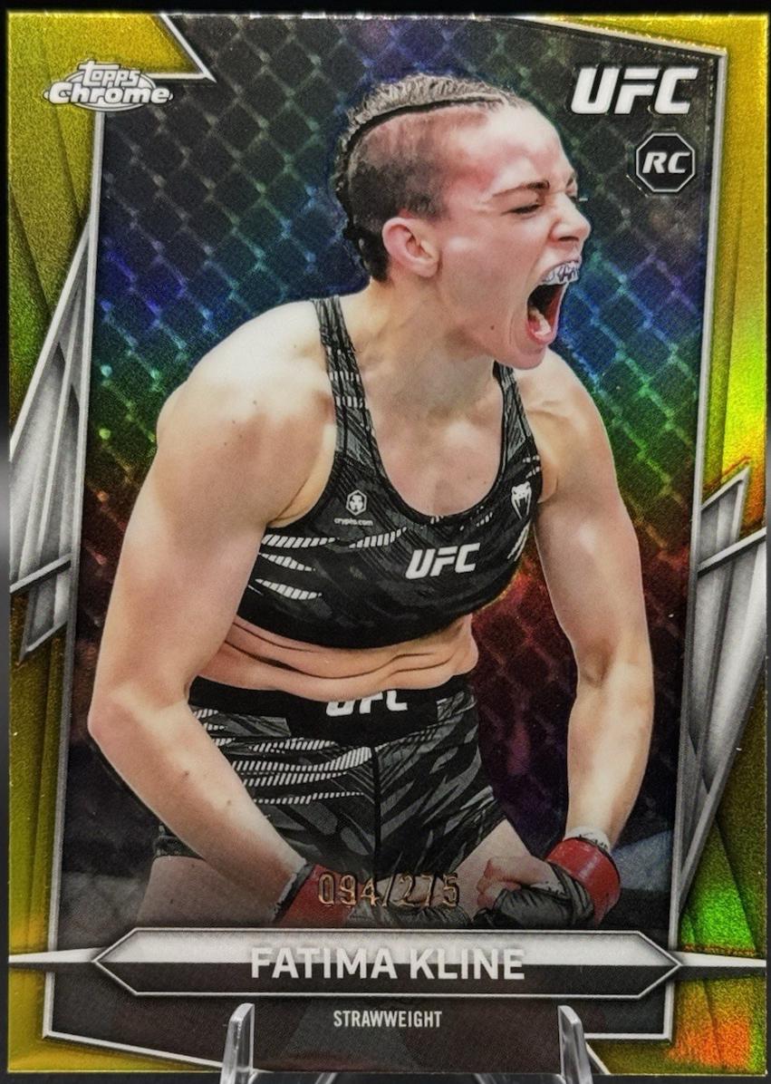Fatima Kline 2026 Topps Chrome UFC Base #158 Gold Refractor