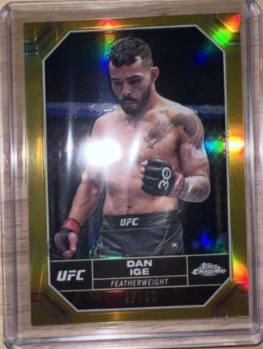 Dan Ige 2024 Topps Chrome UFC Base #55 Gold Refractor