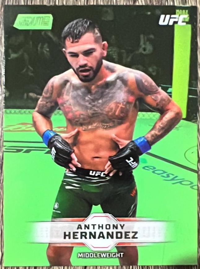 Anthony Hernandez 2026 Topps Stadium Club UFC Base #37 Lime Green