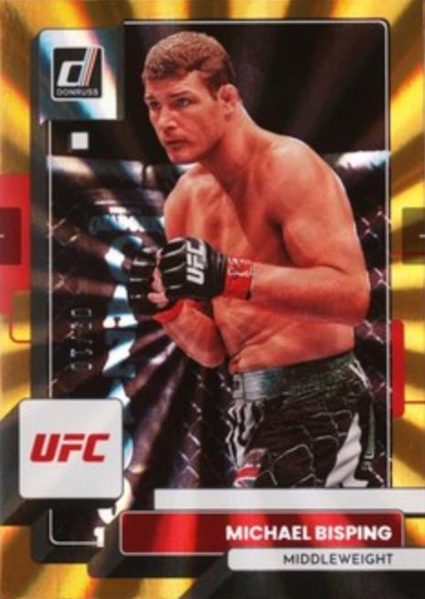 Michael Bisping 2023 Panini Donruss UFC Base #43 Gold Laser