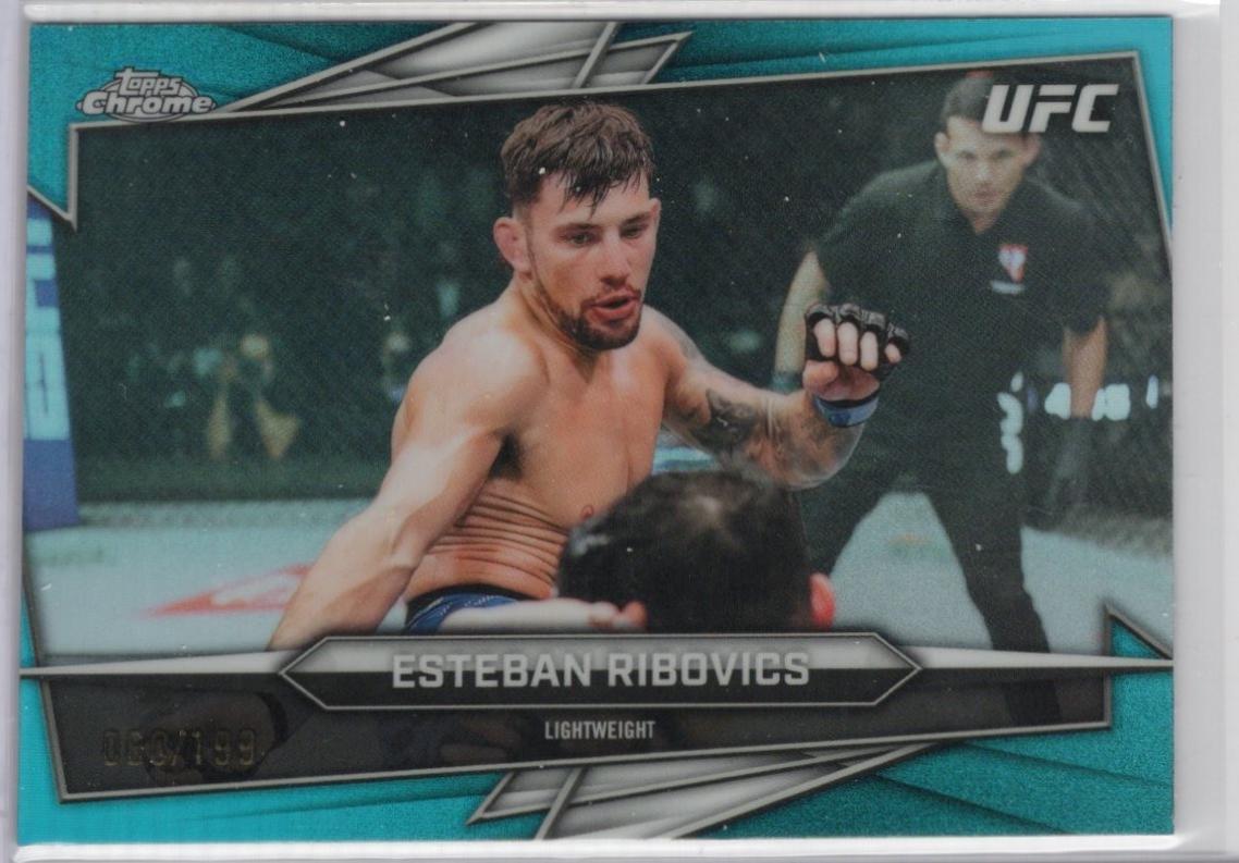 Esteban Ribovics 2026 Topps Chrome UFC Base #49 Aqua Refractor