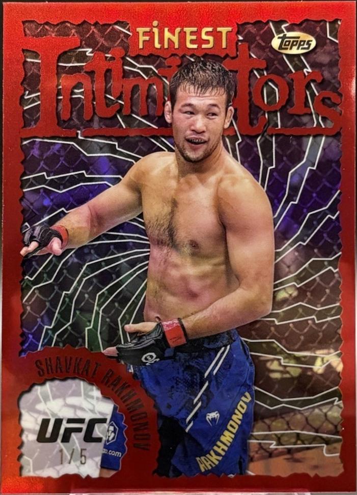 Shavkat Rakhmonov 2024 Topps Finest UFC Intimidators #INT-7 Red Refractor
