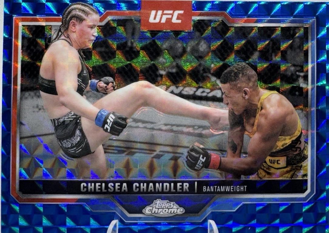 Chelsea Chandler 2025 Topps Chrome UFC Base #79 Blue Geometric Refractor