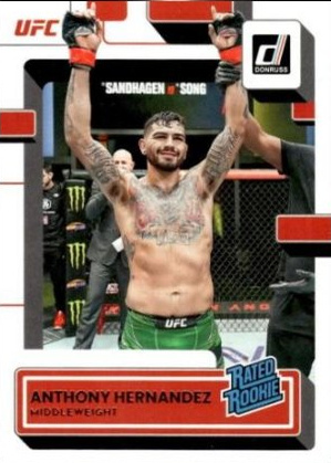 Anthony Hernandez 2023 Panini Donruss UFC Base #211 Press Proof Teal
