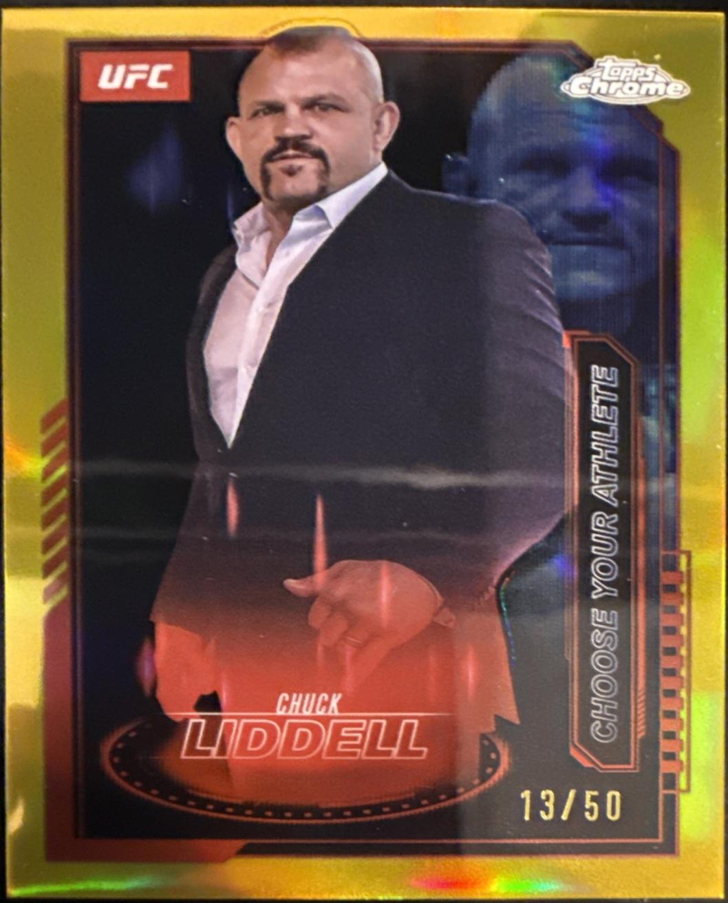 Chuck Liddell 2025 Topps Chrome UFC Mission Control #MCL-5 Gold Refractor