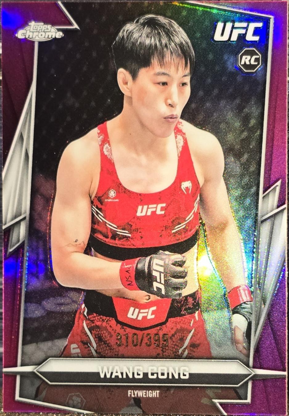 Wang Cong 2026 Topps Chrome UFC Base #13 Magenta Refractor