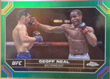 Geoff Neal 2024 Topps Chrome UFC Base #67 Green Refractor