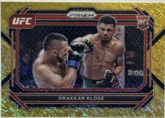 Drakkar Klose 2023 Panini Prizm UFC Base #100 Gold Shimmer