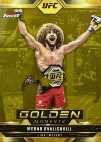 Merab Dvalishvili 2025 Topps Finest UFC Golden Moments #GM-8 Superfractor