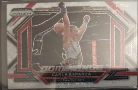 Carla Esparza 2023 Panini Prizm UFC Dominance #28 White Sparkle